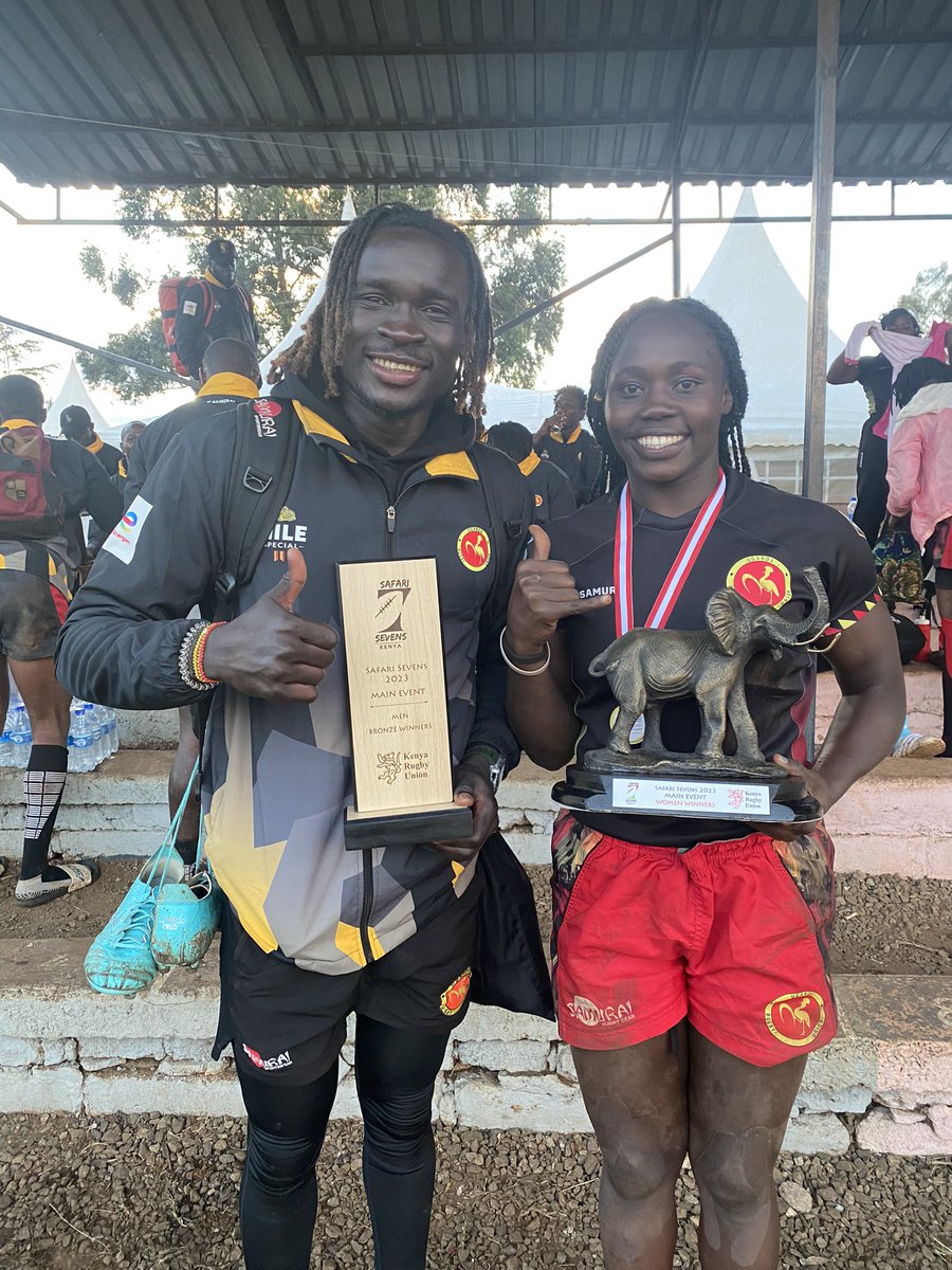 Nothing to see here, just two captains and two MVPs.🫶🏾 
#SupportLadyCranesRugby 
#Safari7s