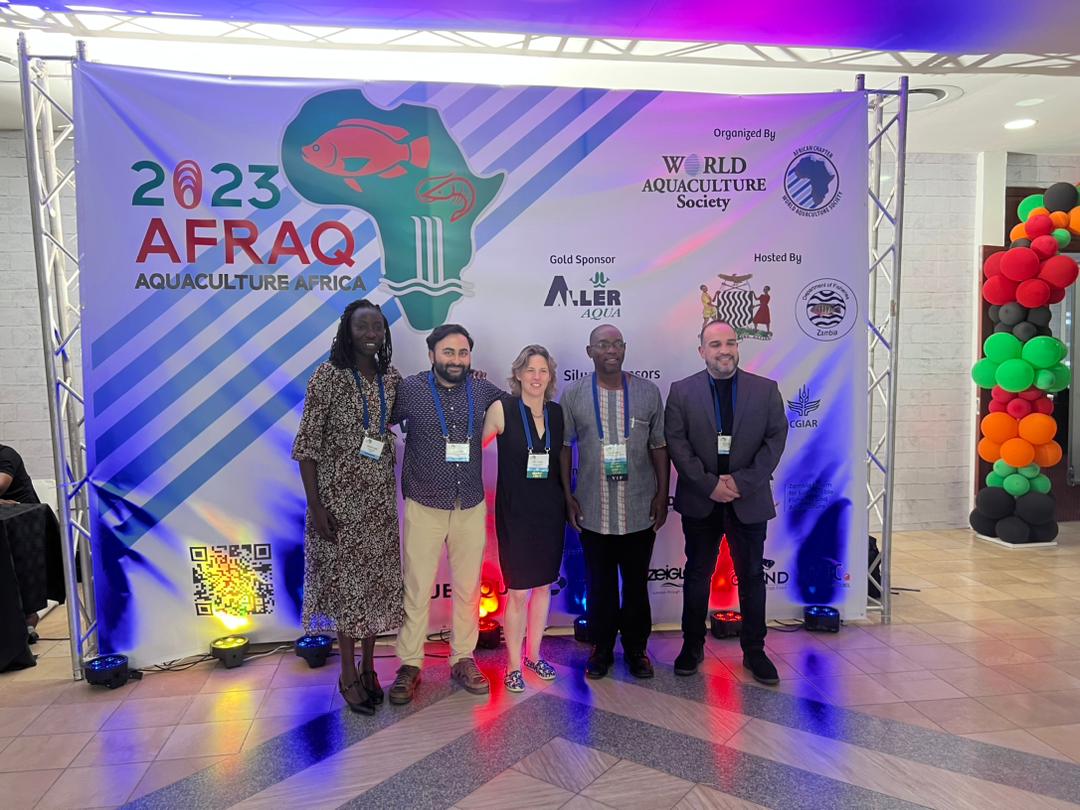 Back home from #AFRAQ23, very happy to have had a great session #aquaculturegovernance, thanks to a very engaged audience and our dedicated & fun team @lsanduura @JWalakira @furqan_asif and Rolando Ibarra @MontereyAq