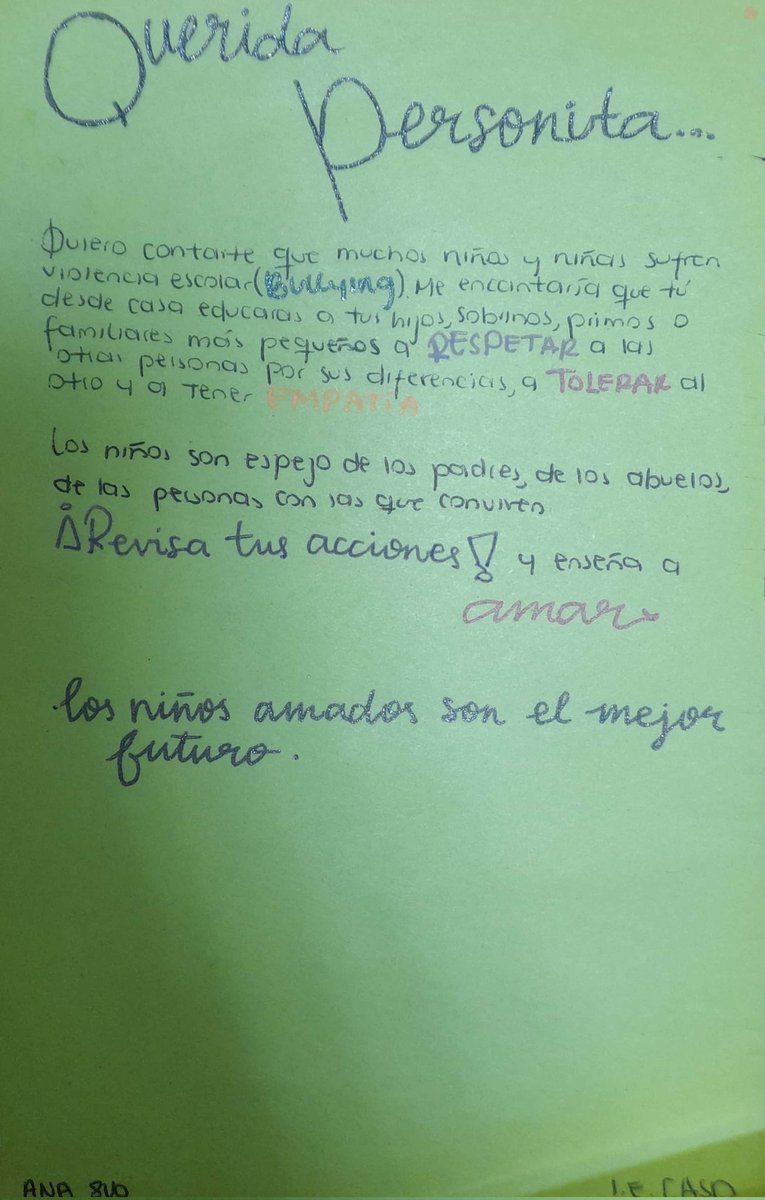 moiseslopez1980's tweet photo. Ningún acto de intolerancia o violencia hacia niños, niñas y jóvenes puede justificarse. #EducaConAmor 🤍 https://t.co/l44qMwFKU3