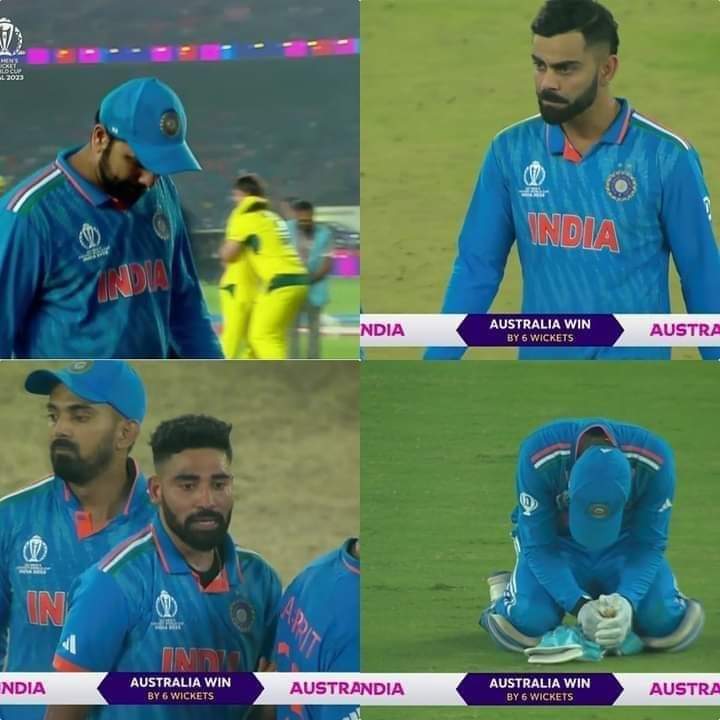 YAJadeja's tweet photo. शेरो के आँखों मे आंसू शोभा नही देते । हार जीत लगी रहती है... हार निराश नहीं, सबक देकर जाती है... आपने अपना पूरा दमखम दिखाया है, पर परिस्थितियां हमेशा पक्ष में नहीं होती... 

हां, हार मंजूर नहीं थी, पर हमारे शेर खिलाड़ियों का रोना भी मंजूर नहीं है..!! 🇮🇳 🫡 

क्‍या हार में क्‍या जीत में💪
किंचित नहीं भयभीत मैं💪
संधर्ष पथ पर जो मिले यह भी सही वह भी सही।💪

हमें अपनी भारतीय टीम एवं सभी खिलाडियों पर गर्व है।

बाकी दुख तो सिर्फ इस बात का है कि ... आज आप सबको किसी की  #पनौती लग गई । 😒
हमे पता है खिलाड़ी "चुनौतियों" से लड़ सकते हैं लेकिन "#पनौतियों" से नहीं। 
#धन्यवाद #भारतीय_टीम ..!!
#INDvsAUSfinal 
#IndvsAus  #RohitSharma
#cwc2023
#INDvsAUSfinal