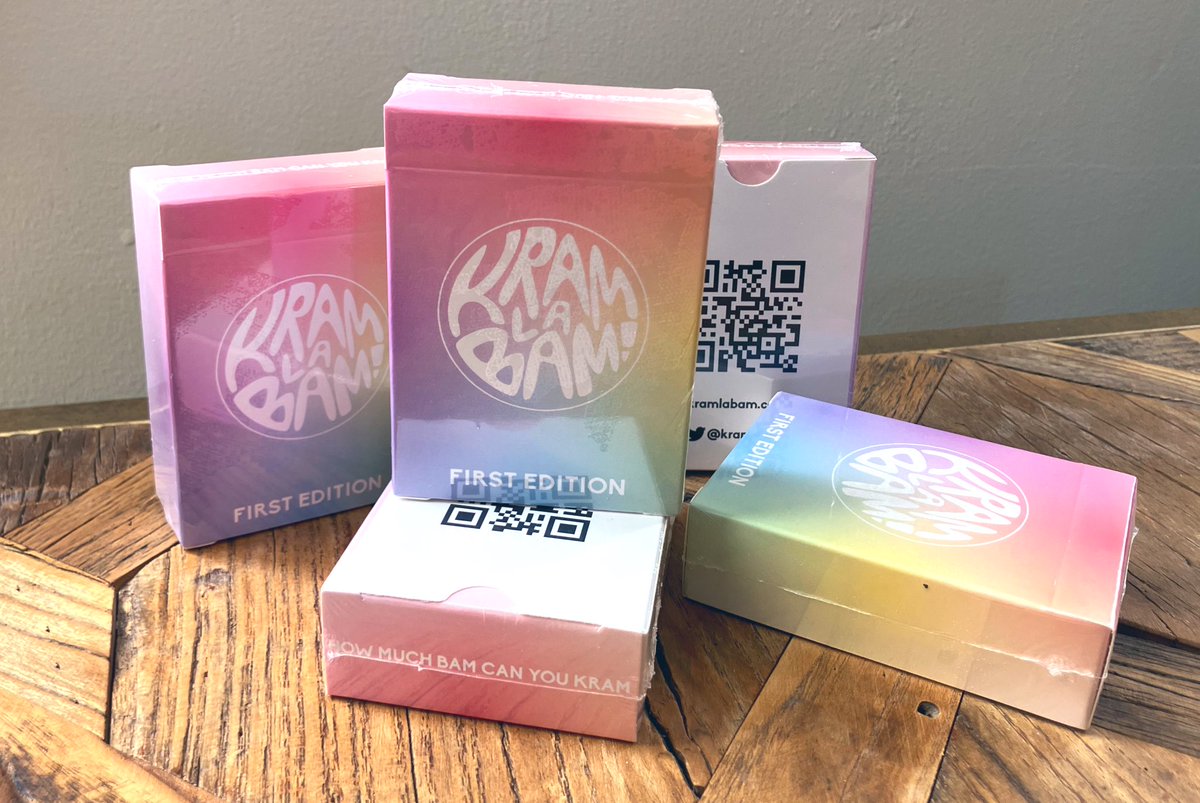 kram_la_bam's tweet photo. Is Kram La Bam really the best new game of 2023? Only one way to find out! The countdown to our official release day is on! #boardgames #cardgames #paxunplugged #games #fun #kramlabam https://t.co/cXL6Co9wRC