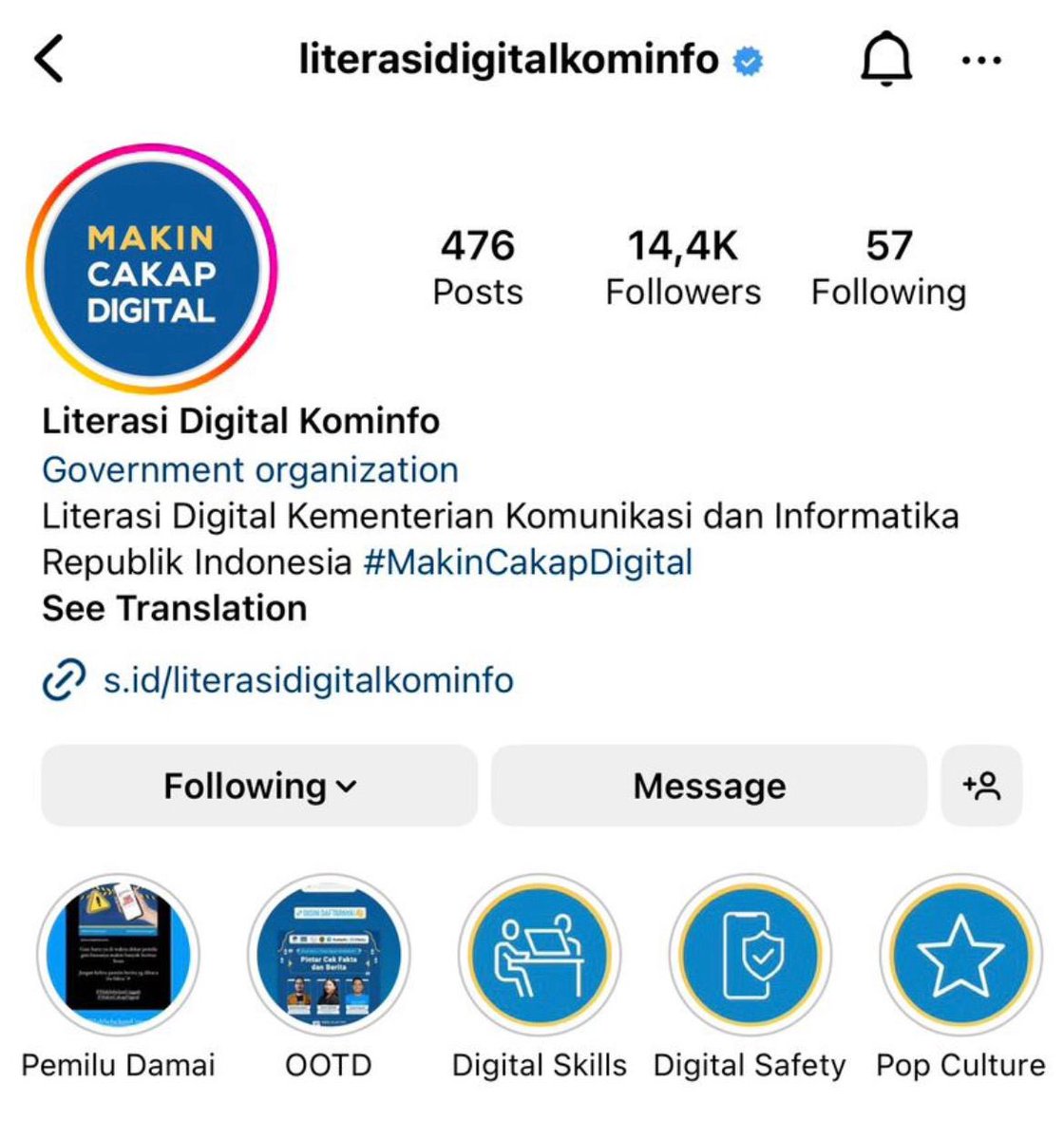 faizsadad_'s tweet photo. Nih rekomendasi akun IG buat ortu kalian follow biar mereka bisa lebih paham soal pentingnya #PilahSebelumUnggah 

Biar grup WA keluarga gak heboh mulu sama berita ngasal wkwkkw.

Yuk 2024 jadi #MakinCakapDigital 💪🏼💪🏼

nih link IG nya : https://t.co/cnJwD8YlIP https://t.co/kNKziKmdd4