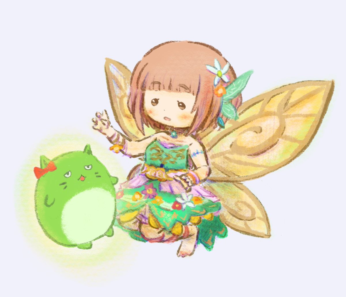 「フェアリーユッズと発光ぴにゃ」|タコトギのイラスト