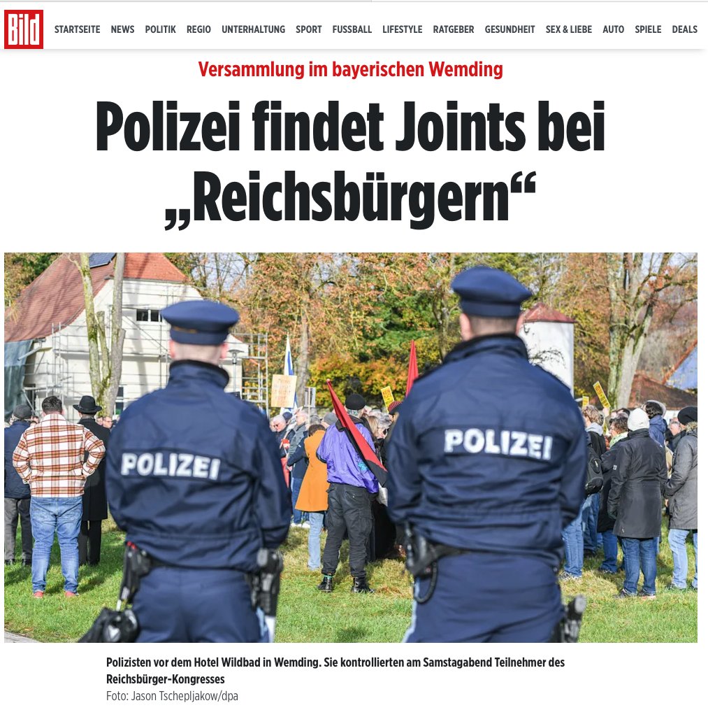 GVerdacht's tweet photo. Entsetzlich!
Machtergreifung verhindert! 
Staatspolizei zeigt Härte und schmettert den Putschversuch ab! Bei ihrem mutigen Einsatz entdeckte unsere schlagkräftige Polizei am Samstag zwei landesgefährliche Joints bei einer älteren Dame. Unverzügliche Festnahme! 
BRD atmet auf! https://t.co/Zfu9jTusXu