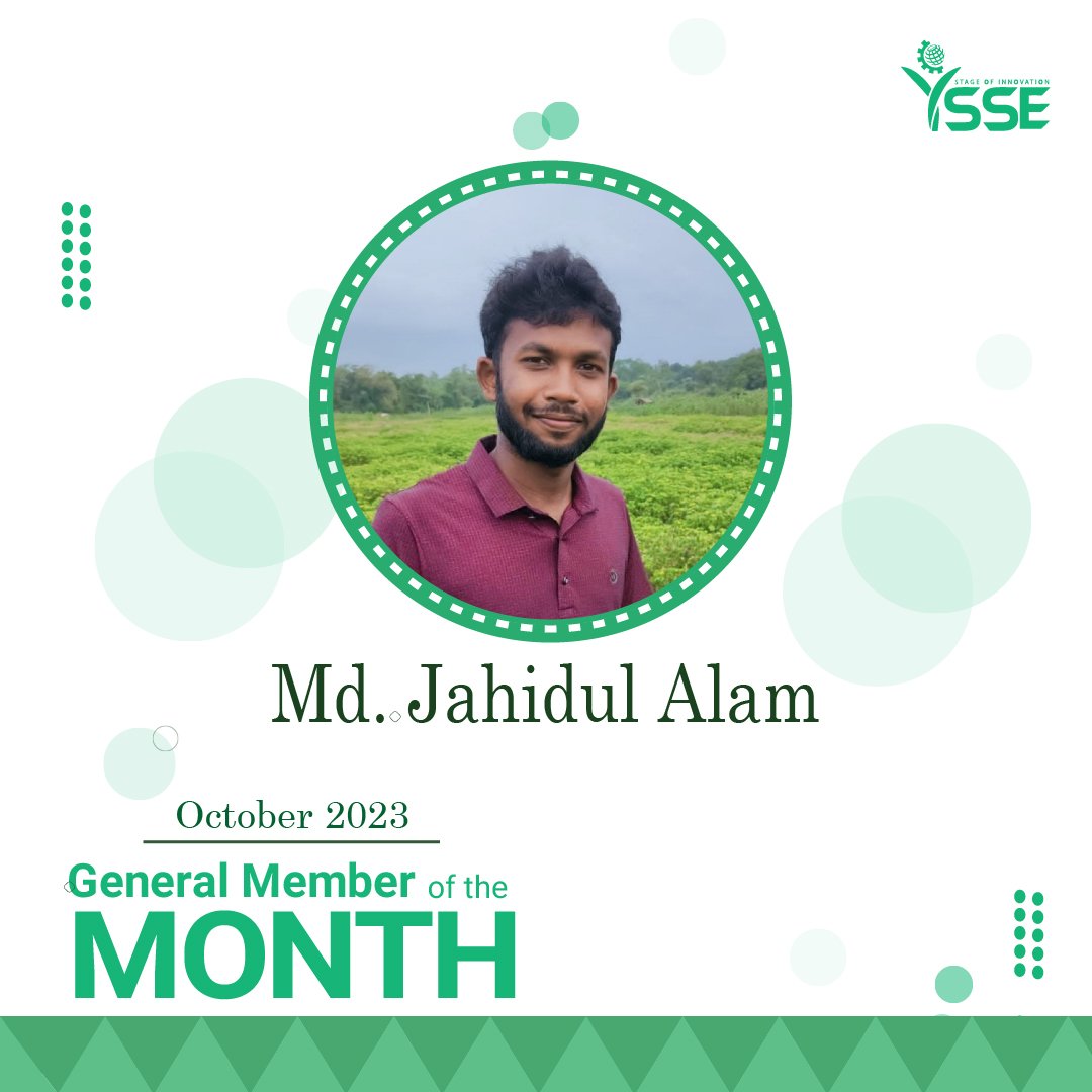 YSSEGLOBAL's tweet photo. Announcing Gita Mistry and Md. Jahidul Alam as October 2023 General Members of the Month for their exceptional contributions! ๐๐ Best wishes for continued success! ๐ #YSSE #GeneralMember #YouthDevelopment https://t.co/jhQfBB00KS