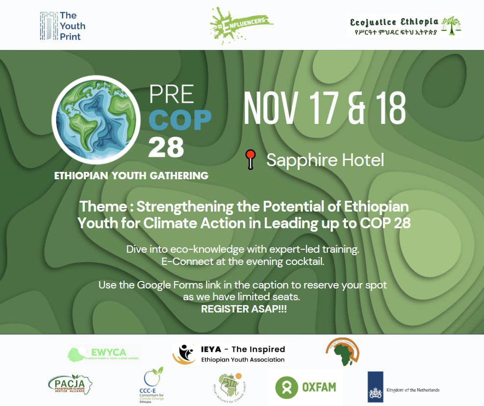 Mo_Abdirashiid's tweet photo. Really, I had the previlege of participating in the first-ever Ethiopian Youth Gathering Pre-COP28, is aimed to strengthening the potential of Ethiopian youth to lead climate action in the lead-up to COP28 in Dubai, UAE.
#PreCOP28 #PreCOPEthiopia #Enfluencers #EthiopianYouth https://t.co/rFXXYqFVmb