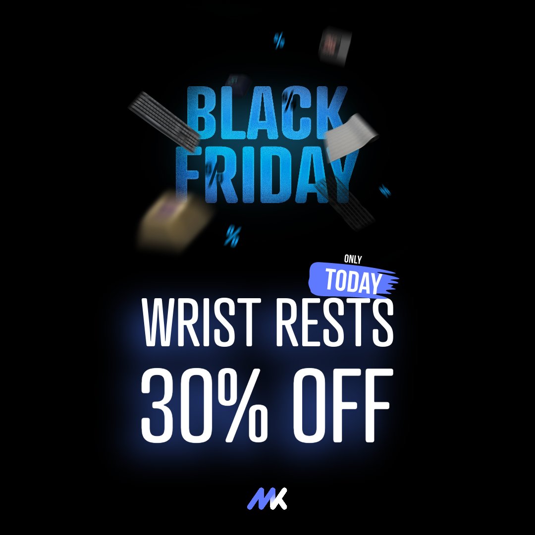 🔥Day 7: Black Friday Countdown! 🎉 30% Off All Wrist Rests! 🌈
