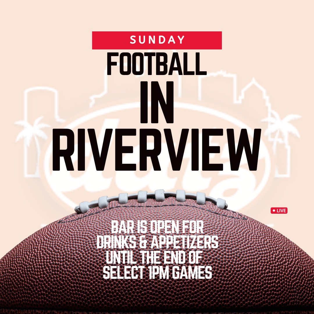 You asked, and we answered! 🏈

We're extending our Riverview store hours for select football games on Sundays, 'cause who wants to leave when the game's still on fire? 🔥🍻