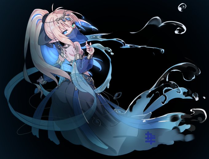 こちらは踊り子衣装のコンセプトアートでクラム先生の背後で踊ってたクライムバンシー(水属性の分身体)単体イラストです