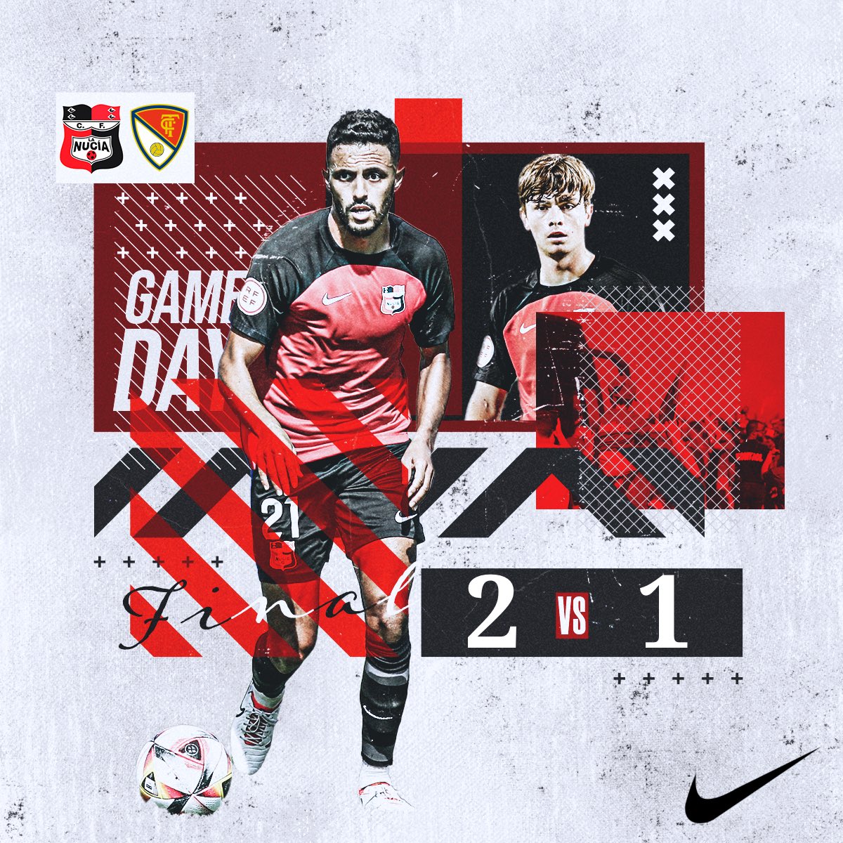 cfnucia's tweet photo. 🔴🅒🅕🅛🅝🔴

𝗙𝗜𝗡𝗔𝗟 𝗙𝗜𝗡𝗔𝗟 𝗙𝗜𝗡𝗔𝗟 𝗙𝗜𝗡𝗔𝗟 𝗙𝗜𝗡𝗔𝗟 𝗙𝗜𝗡𝗔𝗟 en el @EstadiLaNucia‼️

Volvemos a ganar en casa. 😍

⏹️ @cfnucia 2️⃣ 🆚 1️⃣ @TerrassaFC 

#️⃣ #LaNucíaTerrassa

#JuguemosAlRojo ♥️

#ADNucía 🧬
#LaNucíaCiudadDelDeporte https://t.co/R9IZaC6Rs2