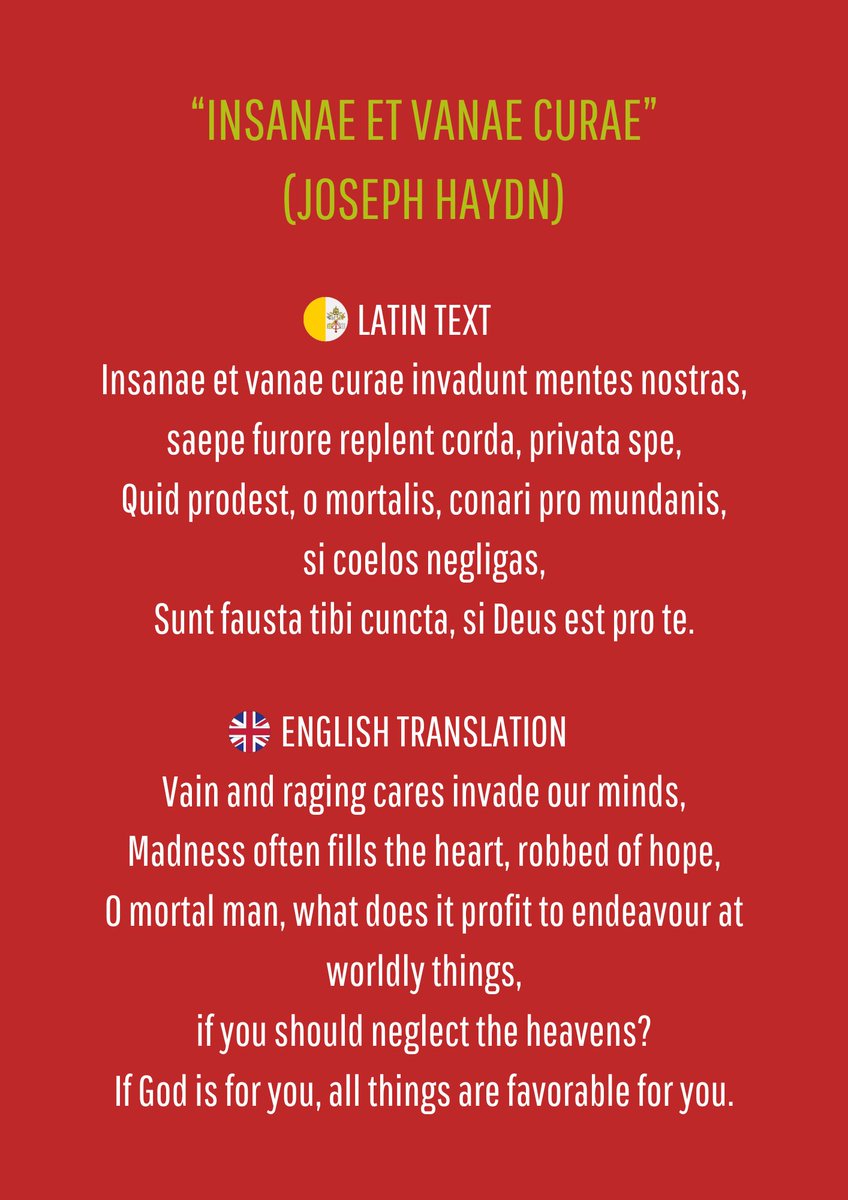 Why learn Latin?

Many of the masterpieces of Western music sing Latin texts, sometimes written originally for the piece. Such is the case of the motet 'Insanae et vanae curae' by Haydn (1809).

Remember that singing is always the best way to learn a language!