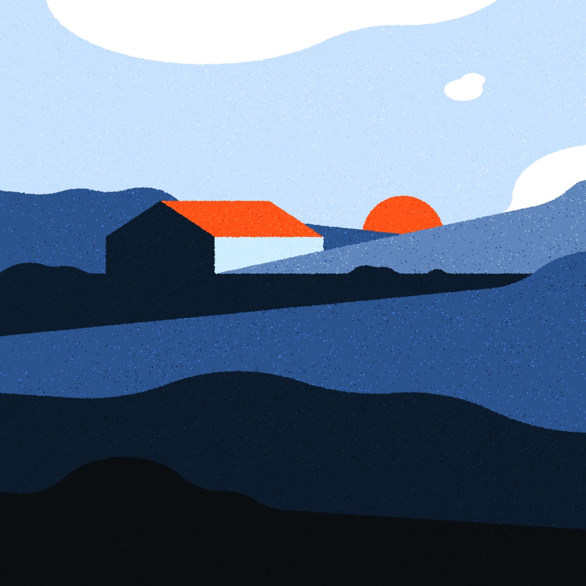 Rural House #illustration #graphicart #natureillustration #graphicartist #rural