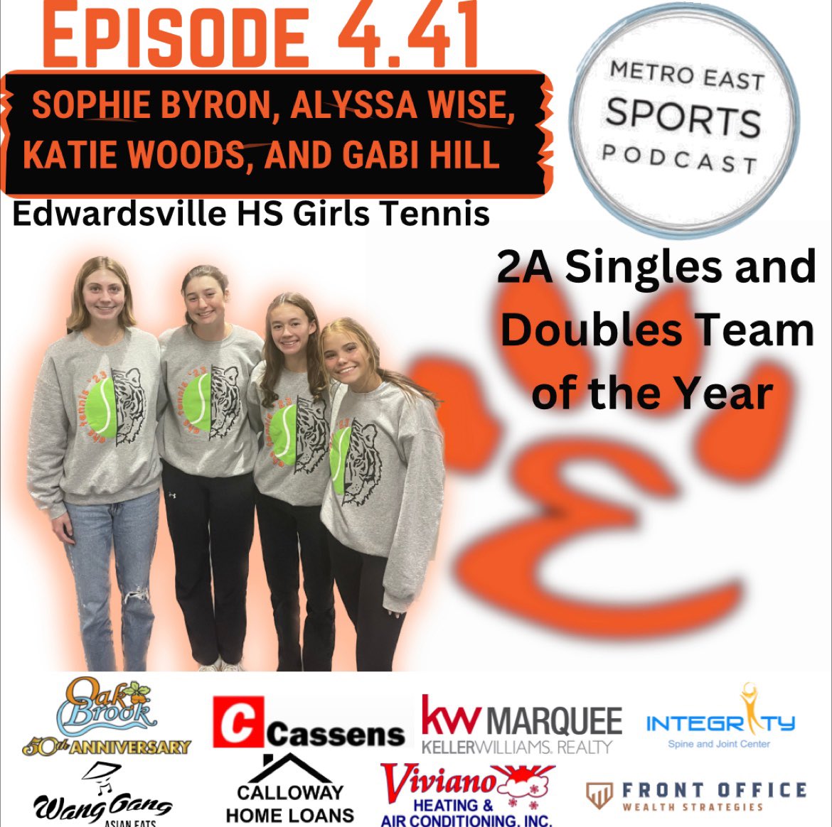 Check out the ladies of Edwardsville HS tennis in our latest! Listen ——> podcasts.apple.com/us/podcast/met….