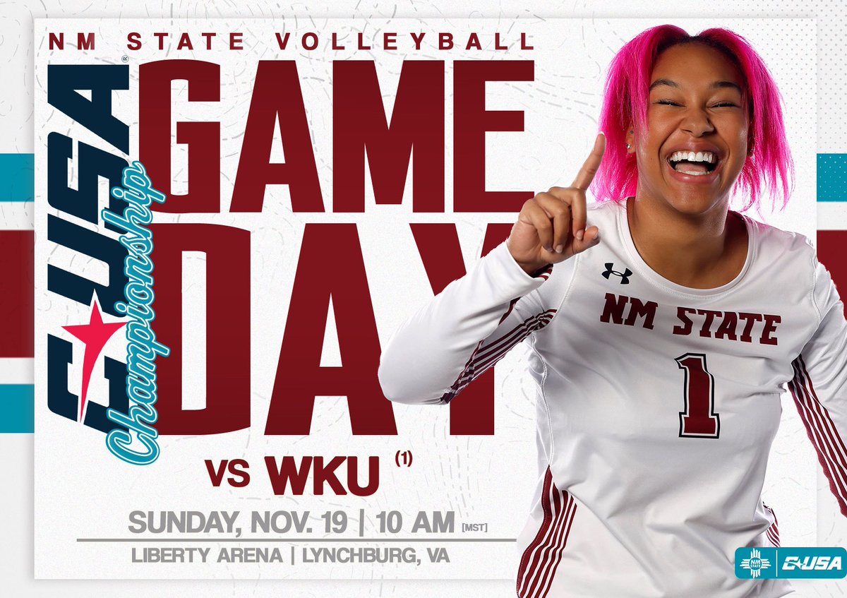 NMStateVBall's tweet photo. 𝟑 𝐬𝐞𝐭𝐬 𝐟𝐫𝐨𝐦 𝐢𝐦𝐦𝐨𝐫𝐭𝐚𝐥𝐢𝐭𝐲.

🆚 @WKUVolleyball 
🕙 10:00 AM MT
📍 Lynchburg, VA
📺 https://t.co/lMgHfkDrd9
📊 https://t.co/QLnnjQwav1

#AggieUp | #NoLimitsOnUs https://t.co/6c4PKSp0U2