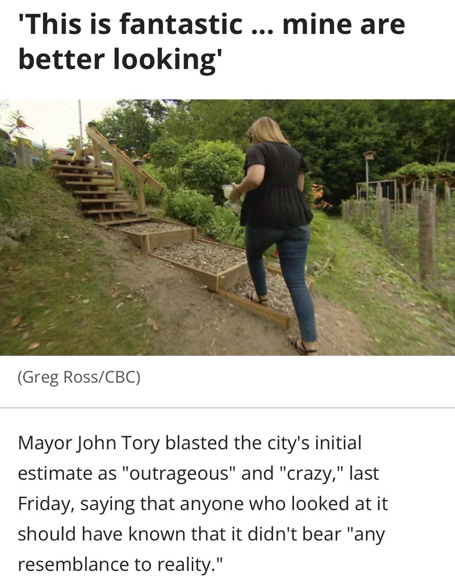 EricDLombardi's tweet image. Yes this was an illustrative story.

- Toronto man built stairs for a park that needed them for $550 after city quoted $65k-$150k cost

- It really cost the city $10k but it took months

- The $550 stairs weren’t perfect but were simple and nice.