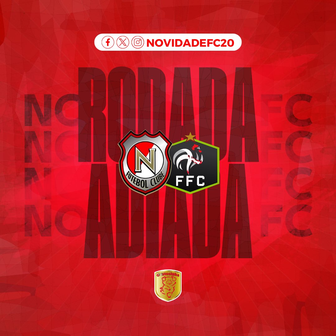 NovidadeFC20's tweet photo. RODADA ADIADA !

Por segurança, a Liga preferiu adiar a 5ª rodada. 

Obrigado pela compreensão. https://t.co/pTfCXMu2g3