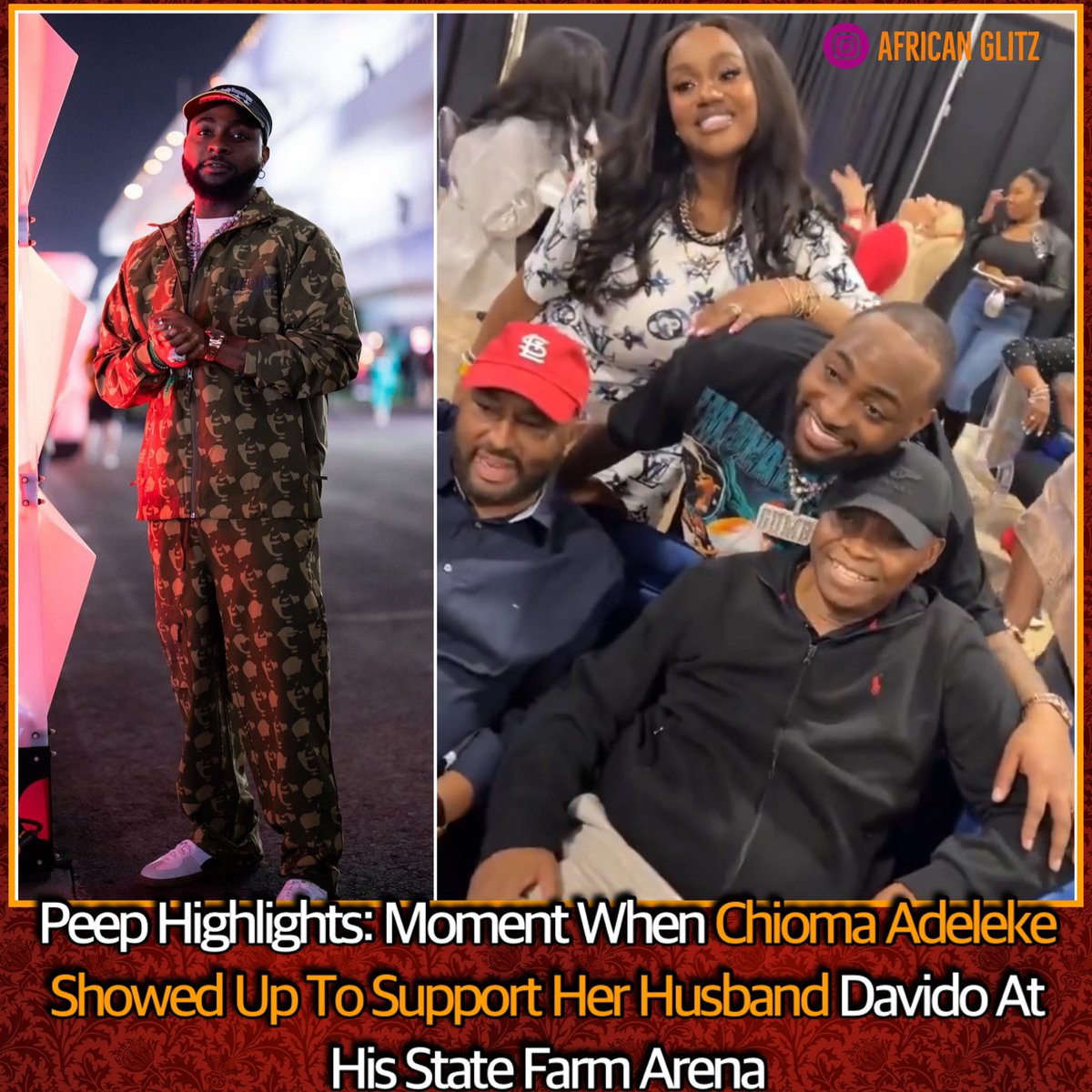 african_glitz's tweet photo. Peep Highlights: Moment When Chioma Adeleke Showed Up To Support Her Husband #DavidAdeleke A.K.A #Davido, At His State Farm Arena.
🫴🏼Don’t Forget To #HitTheLikeButton and FOLLOW US For MORE.
#chefchi #chefchioma #StateFarmArena #30bg #richforever #chefchioma #AfricanGlitz https://t.co/HL99lNM6Bh