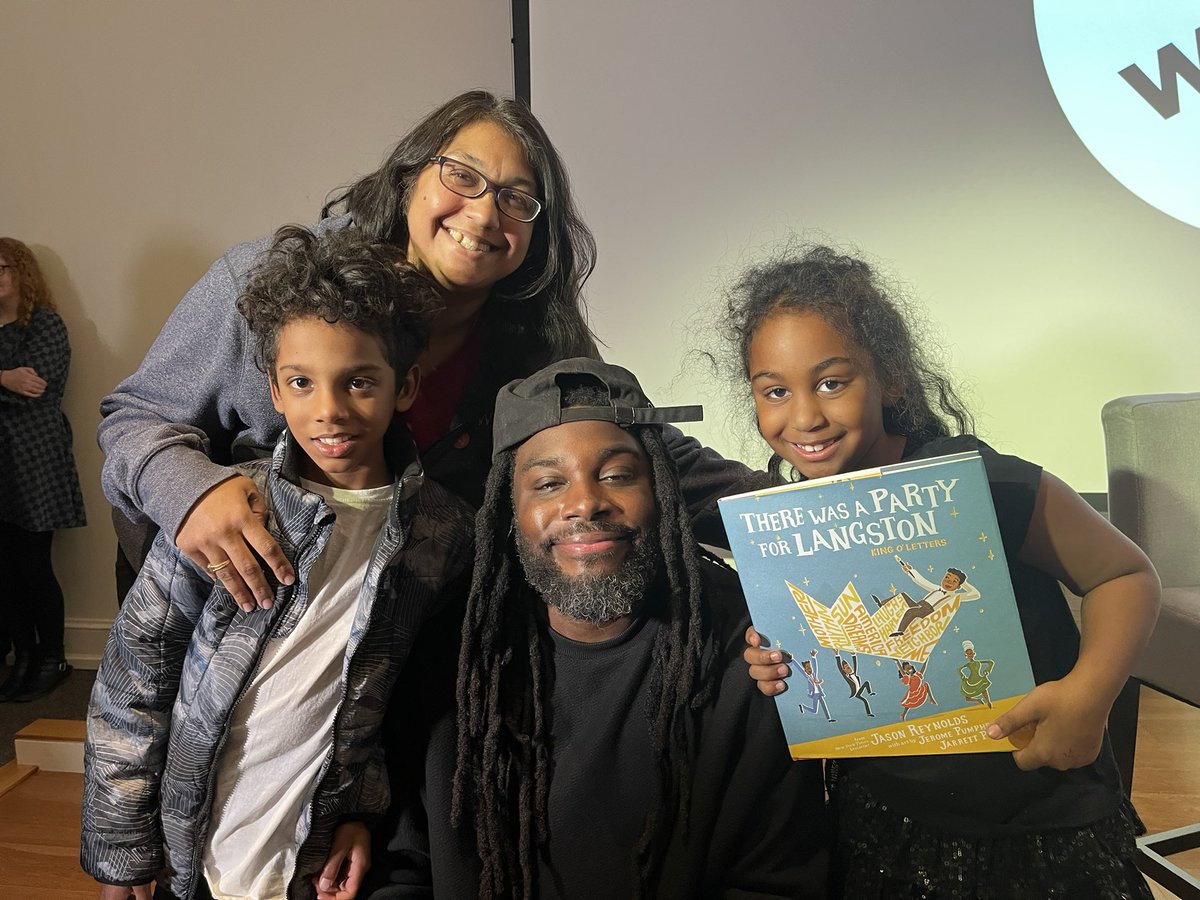 shiyana's tweet photo. When you get to introduce your kiddos to the awesome @JasonReynolds83! #booksforlife https://t.co/Z4Oqhd2DW7