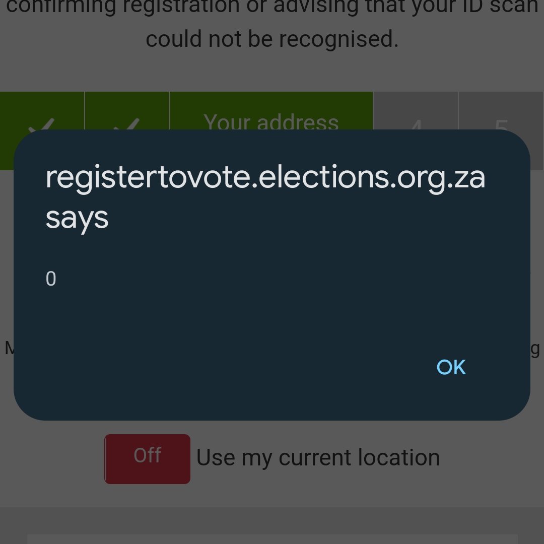 TheRealestG_21's tweet photo. @IECSouthAfrica Currently experiencing a problem on the address step https://t.co/S4kAIIvNxI