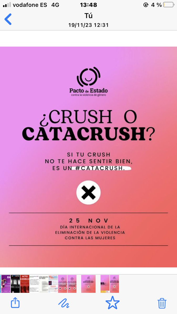 LauraSeara's tweet photo. Un 15% de chicos controla a sus parejas a través del móvil?
Un 6,6% usa las contraseñas del móvil de su pareja para controlarla.
No es un #crush es un #Catacrush
#25N #016
Campaña de la Subdelegacion del Gobierno en Á Coruña @MRivasL @DelGobGalicia https://t.co/liX2d6SLNr