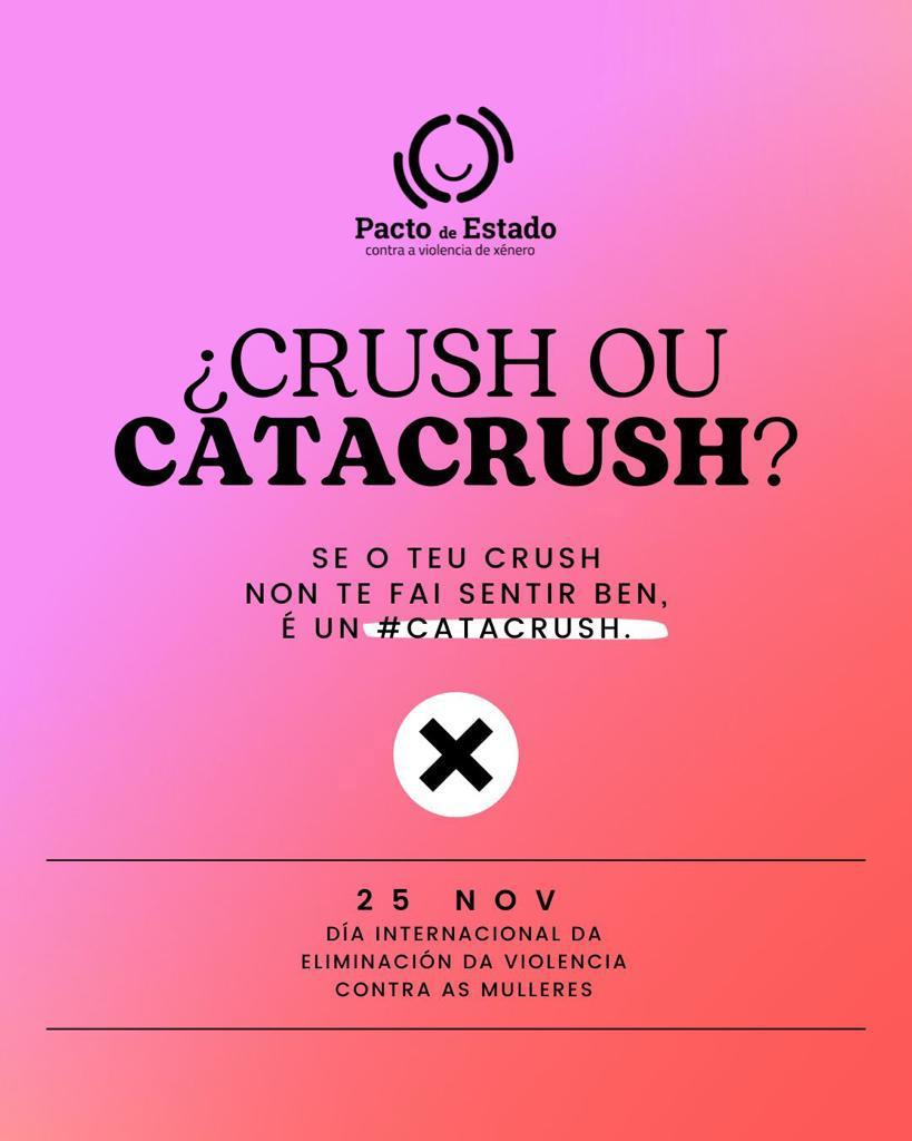 XSGalicia's tweet photo. 📲 interesante acción en redes que saca @DelGobGalicia sobre a violencia de xénero en adolescentes.
🟣 Se o rapaz te controla o móbil, ou quere ter acceso aos teus contrasinais, é un #Crush ou un #catacrush?
Seguide o seu perfil para máis info esta semana!
#25N https://t.co/2PLaVMzjin