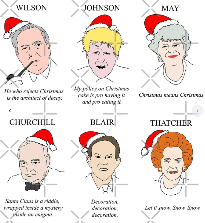 splottersguide's tweet photo. @David__Osland Have a political friend? Send them a UK Prime Ministers Christmas card!  

Buy it now! > https://t.co/jH3I9x4aeA……  

#Christmas2023 #BorisJohnson #theresamay #churchill #thatcher #tonyblair #xmasgift #PoliticsLive #DavidCameron #RishiSunak https://t.co/pRwBd3pnua