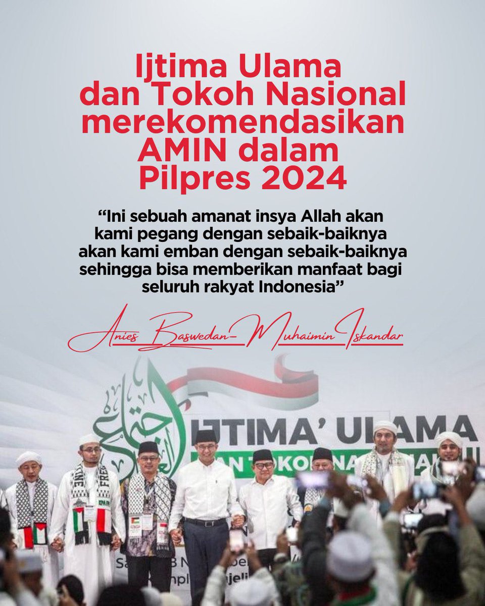#UlamaDukungAMIN
#AniesMuhaimin2024
Pemimpin Muda Visioner, Semangat Perubahan Lebih Adil dan Merata bagi Rakyat
<a href="/cakimiNOW/">A Muhaimin Iskandar</a>
<a href="/DPP_PKB/">DPP PKB</a>