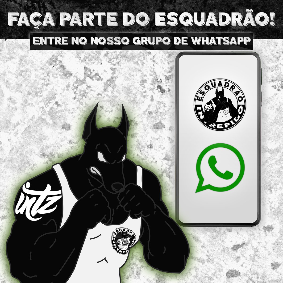 EsquadraoINTZ's tweet photo. 🚨FAÇA PARTE DA ESQUADRÃO INTRÉPIDO!

Vamos começar nosso grupo oficia pelo WhatsApp. Vai ser um espaço para organização e debate contínuo sobre a INTZ e Torcida!

Iremos realizar eventuais sorteios com o passar do tempo para os membros do grupo, lançamento de produtos e etc! https://t.co/YJlJBxLq68