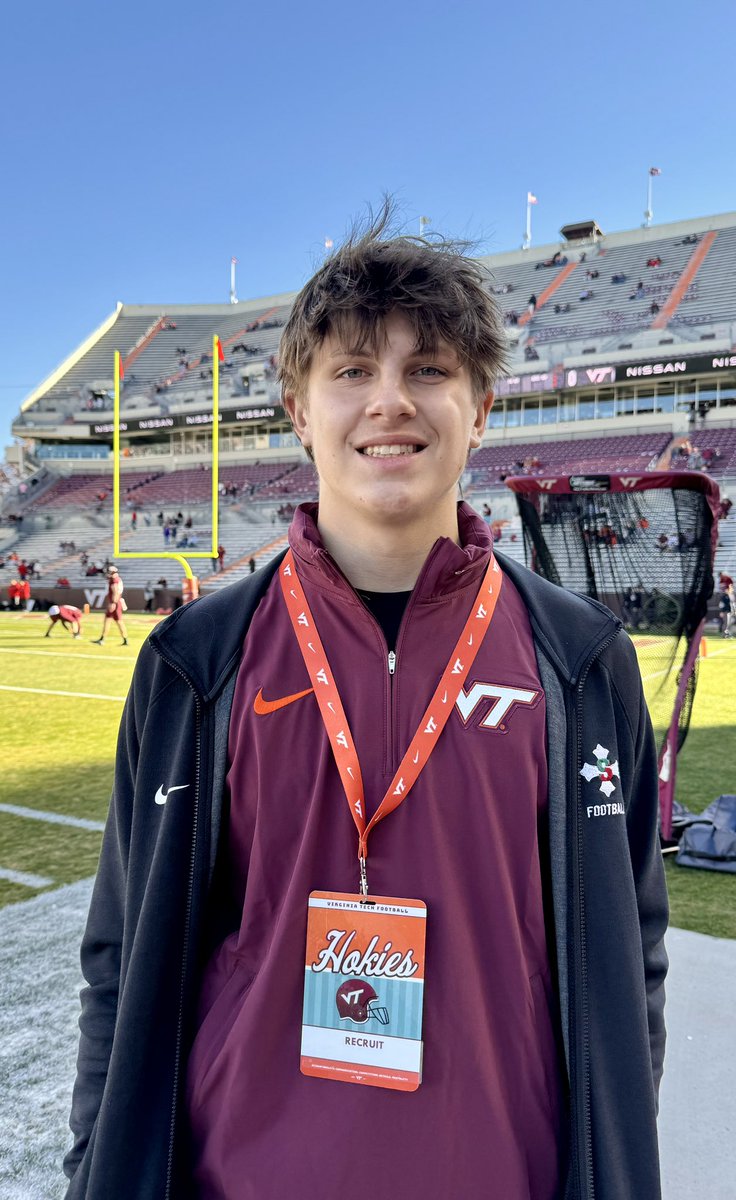 Had a great time at Virginia Tech! Thank you <a href="/CoachEBrooks/">Elijah Brooks</a> <a href="/coachstuholt/">Stu Holt</a> <a href="/thecoachmccombs/">Brandon</a> Always love being in Blacksburg, can’t wait to be back!

<a href="/SSSAS_Football/">Saints Football</a> <a href="/HKA_Tanalski/">Adam</a> <a href="/Brian15Johnson/">Brian Johnson</a>