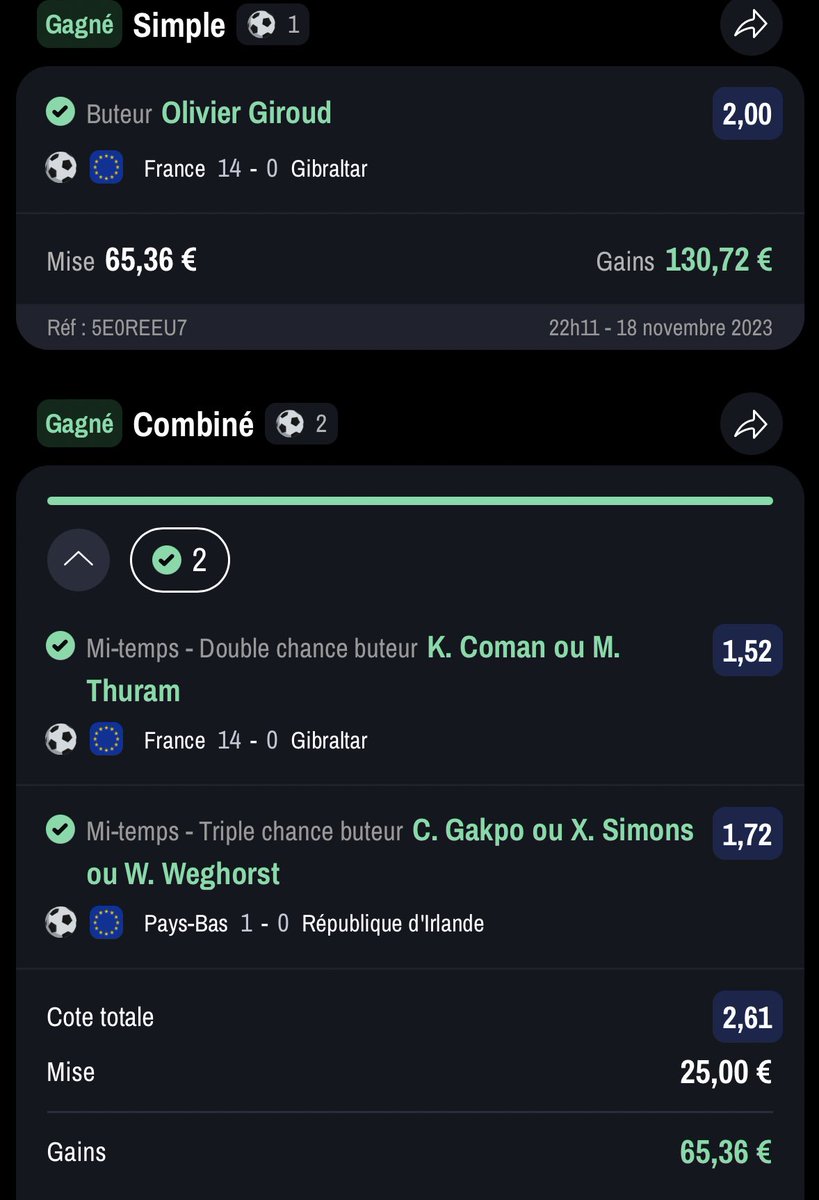 Mnc10_'s tweet photo. Nouvelle montante aujourd’hui ? 🎯 

Hier en une soirée 25€ -> 130€ ✅ 

#TeamParieur https://t.co/2lKus9M2Ys