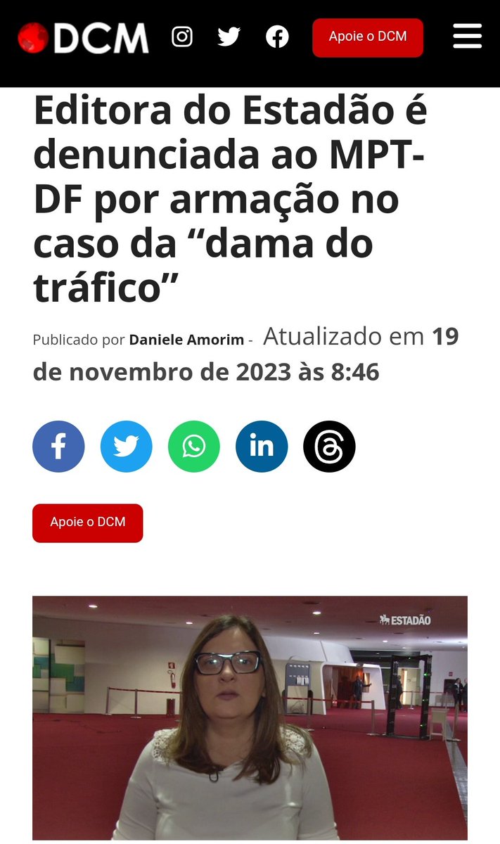 🌹 Domingo de apoio total ao Flávio Dino.
Editora do Estadão Andreza, arquitetou a matéria com intenção de desmoralizar Dino em prol do ministro Bruno Dantas, TCU. 
É a torcida pela  disputa no STF
#LulaEsperançaViva