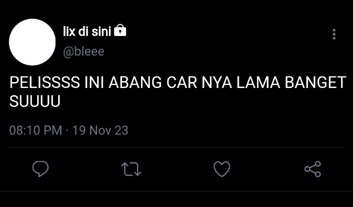 AUzrck's tweet photo. [ KANG OJOL AU ]

-Masih dengan flx yang sedang menghadapi duniyah-

1. Kali ini oknum yg bersangkutan malah kesasar😌 https://t.co/G72RzhhHIK