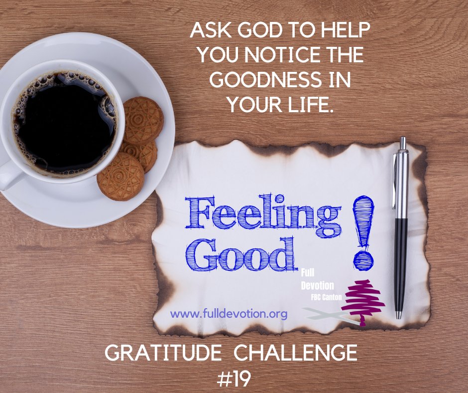 FullDevotion's tweet image. Reminder for 25-Gratitude Challenge. Day 19 #fulldevotion
