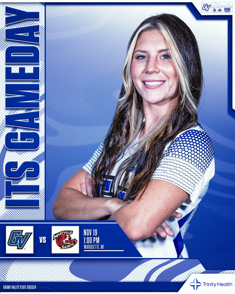GVSUsoccer's tweet photo. Round 2⃣ on deck 👊

🆚 Maryville
📍 Marquette, MI
🏟️ NMU Soccer Field
🕐 1:00 PM 
📊 https://t.co/vEvnh2pBde
📺 https://t.co/DlnyRRd912

#AnchorUp https://t.co/8NlY6bHHlS