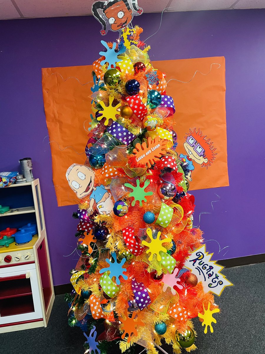 WatsUpSwagg's tweet photo. Laugh &amp; Learn’s tree this holiday season 
🎄🧡
#rugratstheme #louisvilletreedesigner #kentuckytreedesigner #christmasdecor #luxurytrees #traveltreedesigner #thetreegoat https://t.co/s63QLd2fIi