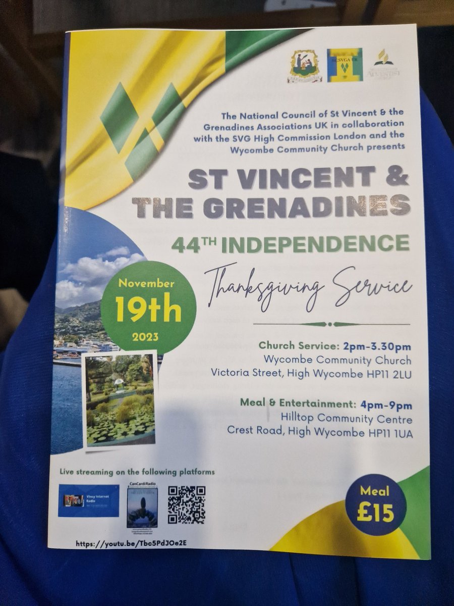 Dr Joan Bailey MBE FRSA DL 🇻🇨 (@jdbailey19) on Twitter photo Good to be at the St Vincent & the Grenadines 44th Independence Thanksgiving Service being hosted at Wycombe Community Church <a href="/svghighcom/">SVG High Commission</a> <a href="/lutonsvg/">@LutonSVG</a> <a href="/DiscoverSVG/">Discover SVG</a> Good to be at the St Vincent & the Grenadines 44th Independence Thanksgiving Service being hosted at Wycombe Community Church <a href="/svghighcom/">SVG High Commission</a> <a href="/lutonsvg/">@LutonSVG</a> <a href="/DiscoverSVG/">Discover SVG</a>