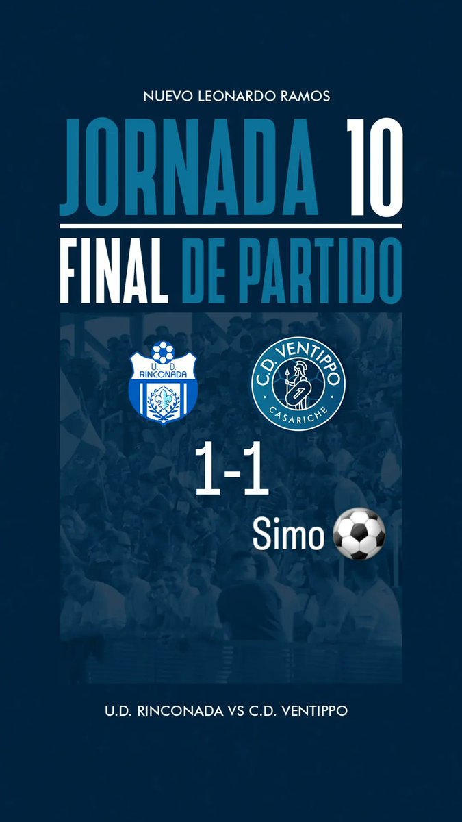 CVentippo's tweet photo. 🏟TEMPORADA 2023/2024
⌛FINAL DEL PARTIDO
🔟Jornada:
⚽️#UDRINCONADA 🆚 #CDVENTIPPO
🏆#1ªANDALUZASENIOR https://t.co/2l7hPMH3rD