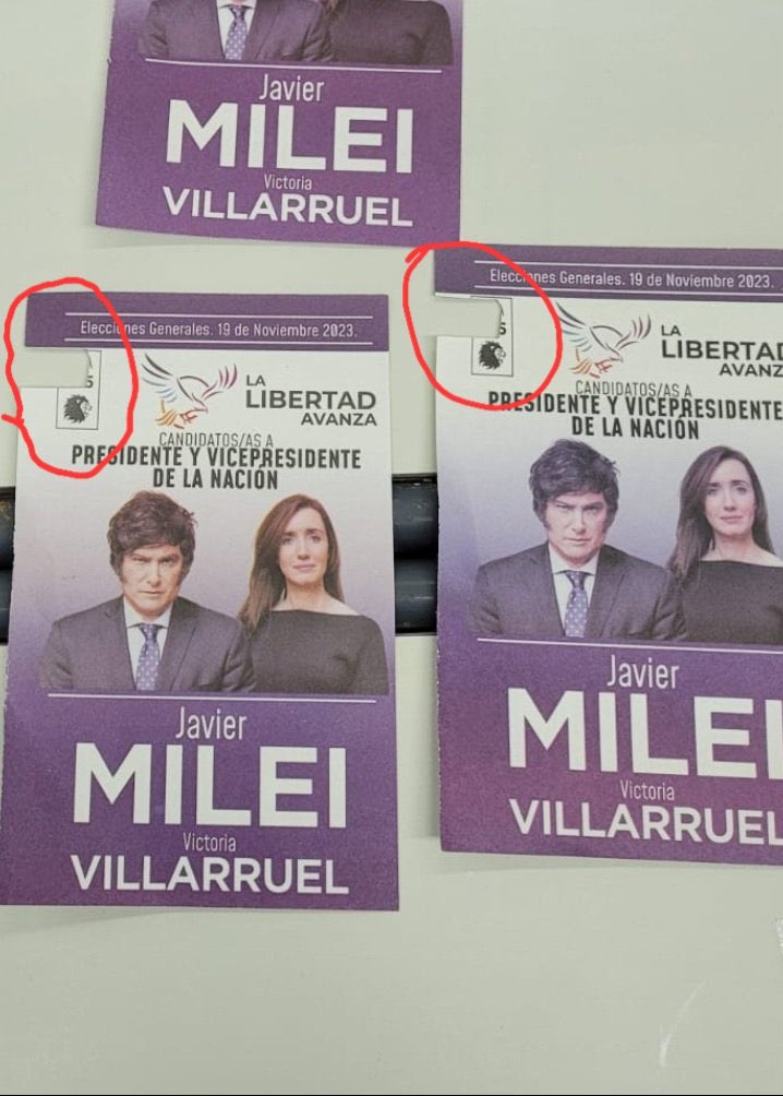 peladodelatv's tweet photo. 🚨 Están cortando boletas de Milei - Villaruel en la parte del número de lista. 

URGENTE VIRALIZAR!!! 👇👇👇 https://t.co/m2Bnv1NXSG