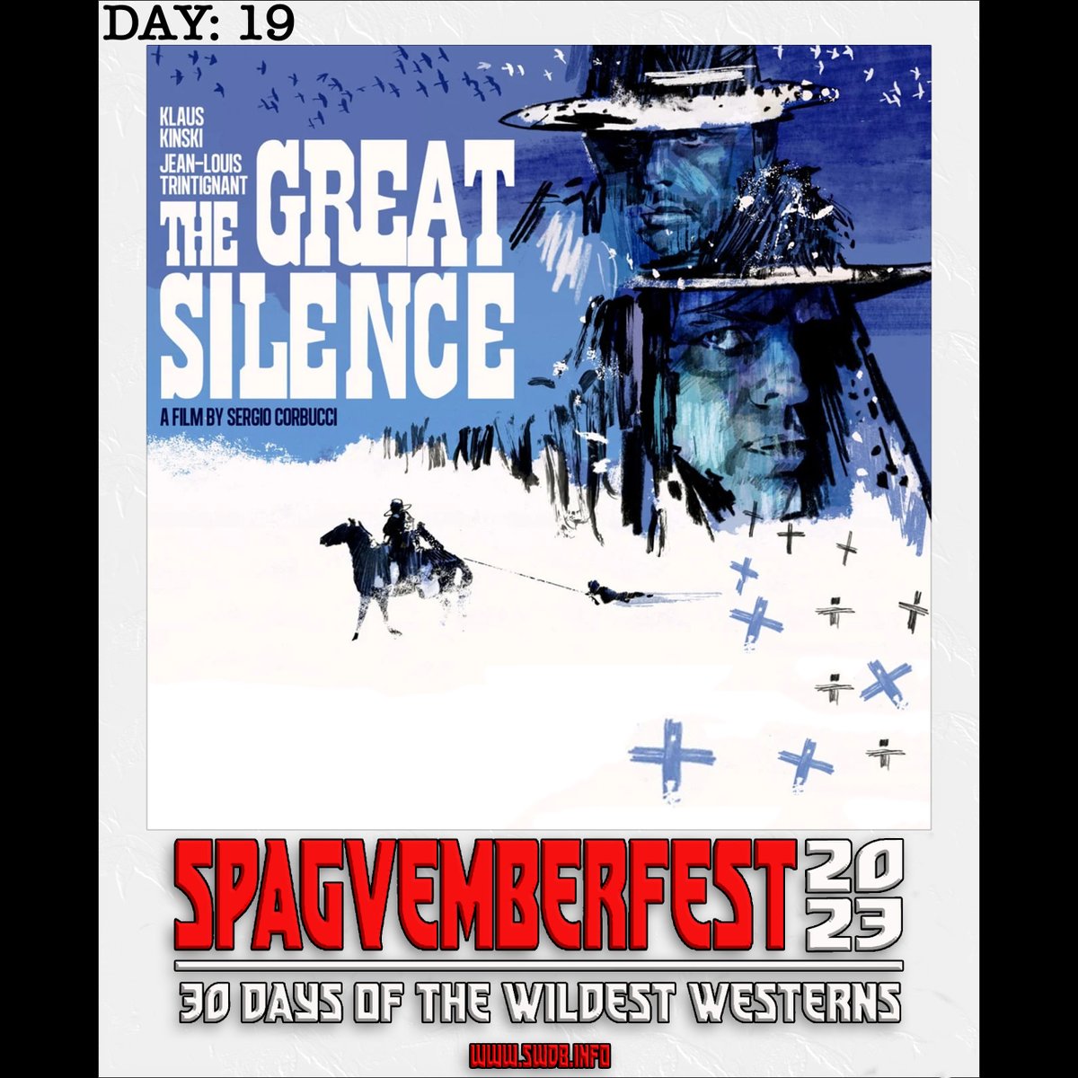 Released 55 Years ago today in 1968, Sergio Corbucci's 'The Great Silence' starring Klaus Kinski, Jean-Louis Trintignant & Frank Wolff.

also today's Spagvemberfest Offering

#spagvemberfest #thegreatsilence #sergiocorbucci #klauskinski #jeanlouistrintignant #frankwolff