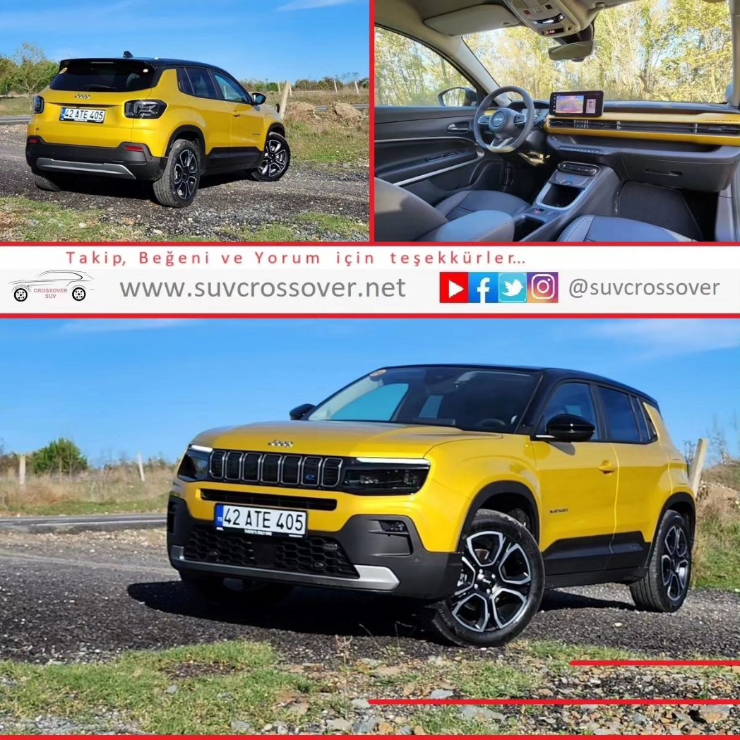 Jeep Avenger Elektrik, 400 km WLTP ve 550 km şehir içi menzil ile 1.563.750 TL’den yollara çıkıyor.
suvcrossover.net …
#SUV, #crossover, #SUVcrossover, #araba, #otomobil, #şehirliSUV, #carinstagram, #instacar, #carsofinstagram, #osmanyavuz, #osmandannameler, #caroffamily