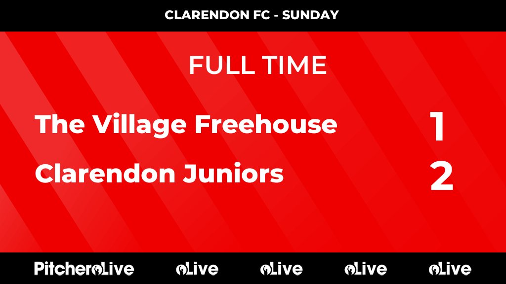 ClarendonMensFC's tweet photo. FULL TIME: The Village Freehouse 1 - 2 Clarendon Juniors
#THECLA #Pitchero
https://t.co/7ZZYVEDatf https://t.co/HeFTosrxP8
