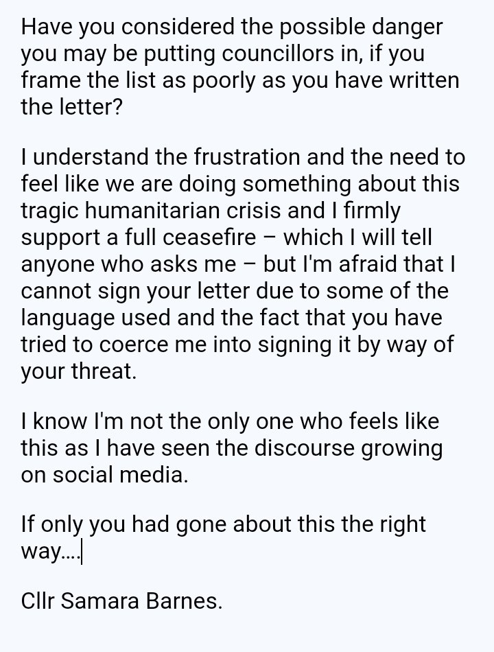 I received this. This was my response. I'm not the most articulate person, but I'll be damned if I'm being made to sign a letter by someone who doesn't know me, doesn't know my stance on this subject and who has no regard for those they are emailing.