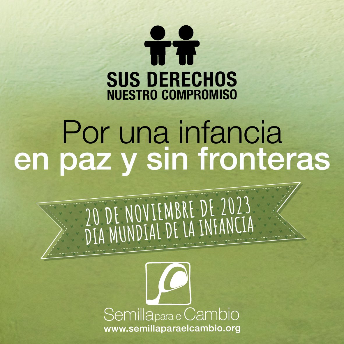 🌍✨ Por una infancia en paz y sin fronteras

En el #DíaMundialDeLaInfancia destacamos el Derecho de la Infancia a crecer en paz. En India, 472 millones de niñas/os enfrentan desafíos diarios. ¡Contamos contigo! Cambia tu avatar para hacernos visibles: