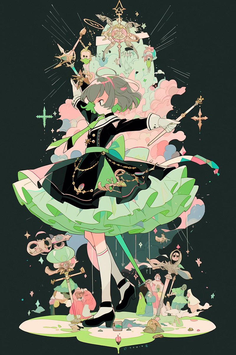 oIwaaakIo's tweet image. asMiさん500フォロワーおめでとうございます！！✨㊗️
超すべりこみですが、企画参加させていただきます！

マジカルガール
#WIZARTmagic
#AIart
#AIArtistCommunity
#midjourney