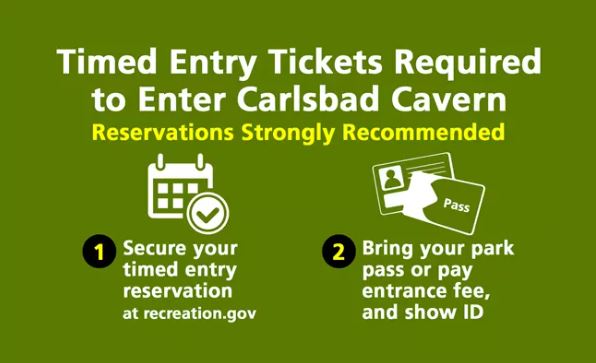 Are you planning a holiday visit Carlsbad Caverns National Park? You won’t be alone! To avoid disappointment upon arrival to the park, reserve your cavern entry time prior to your visit! For more information, please visit: nps.gov/cave/index.htm