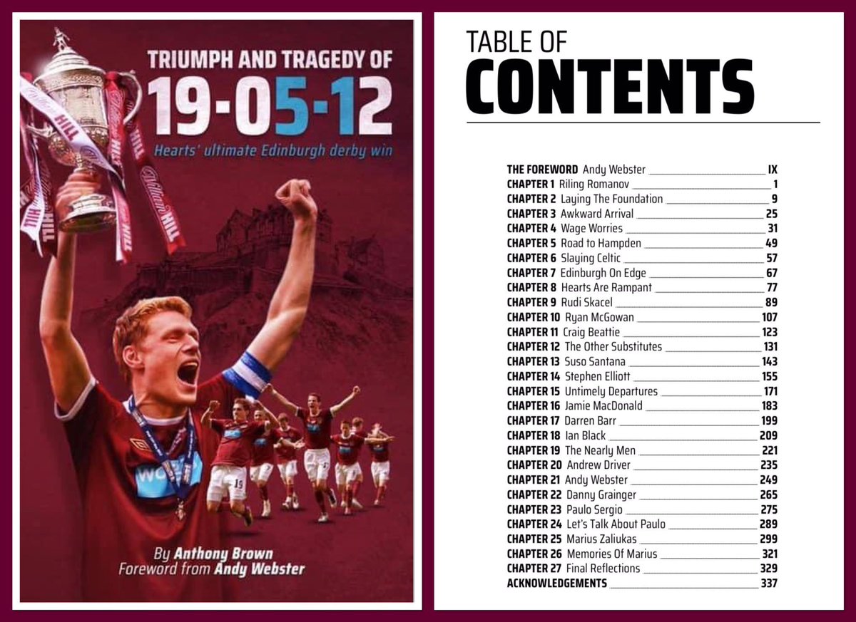 🇱🇻🏆📚Triumph and Tragedy of @NineteenFive12 tells the full story of Hearts’ 2012 Scottish Cup triumph, built around reflections and insight from Paulo Sergio and his squad. Features a foreword from Andy Webster and chapters on each player involved… Legends98.bigcartel.com