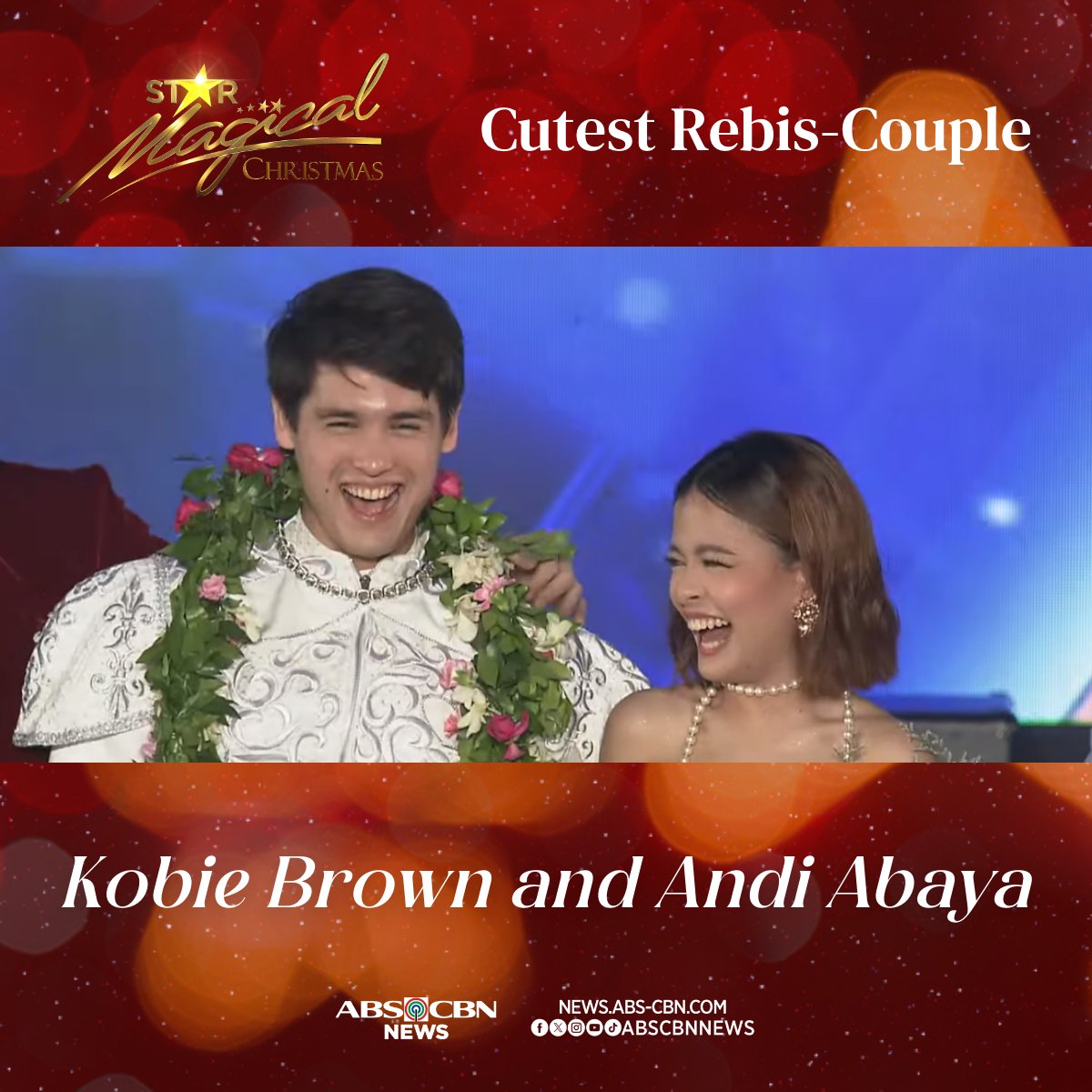Cuties indeed! 😍

Cutest Rebis-Couple are Kobie Brown and Andi Abaya. #StarMagicalChristmas2023 #ShareTheMagic 

Watch the magical night here: abscbn.news/49IoUw8