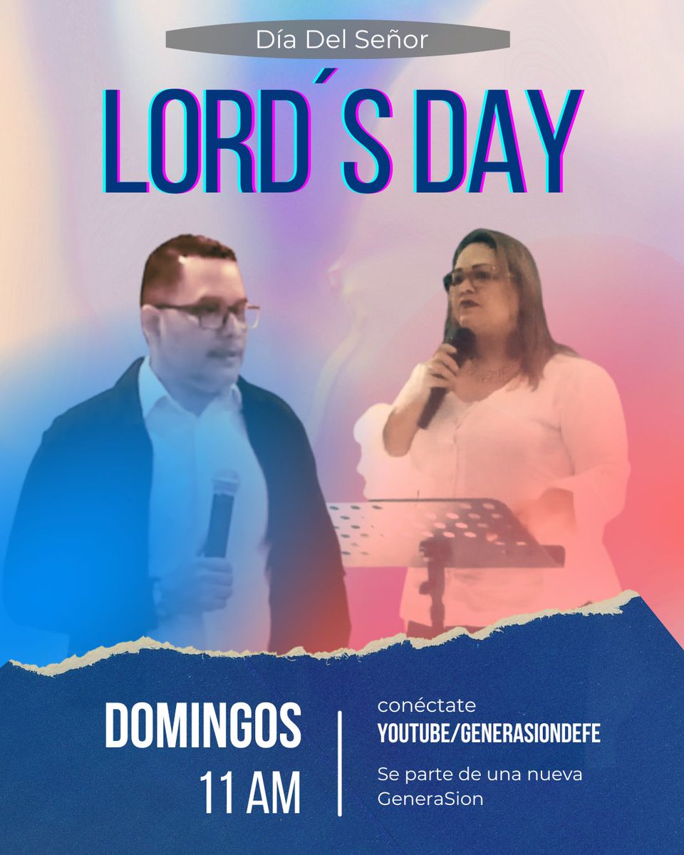 MinGeFe's tweet photo. Buenos Días, Bendiciones Familia De Fe 
Es Domingo #DiaDelSeñor

A Las #11am Iniciamos 
😃 #LORDSDAY!!  🙏🙇🏻‍♂️

Conéctate En #YouTubeLive
A Nuestro Canal #GeneraSionDeFe

Compartelo A Otros
Nos Vemos Ahí 👀🙋🏻‍♂️🎥 https://t.co/KAvHMEDbOi
