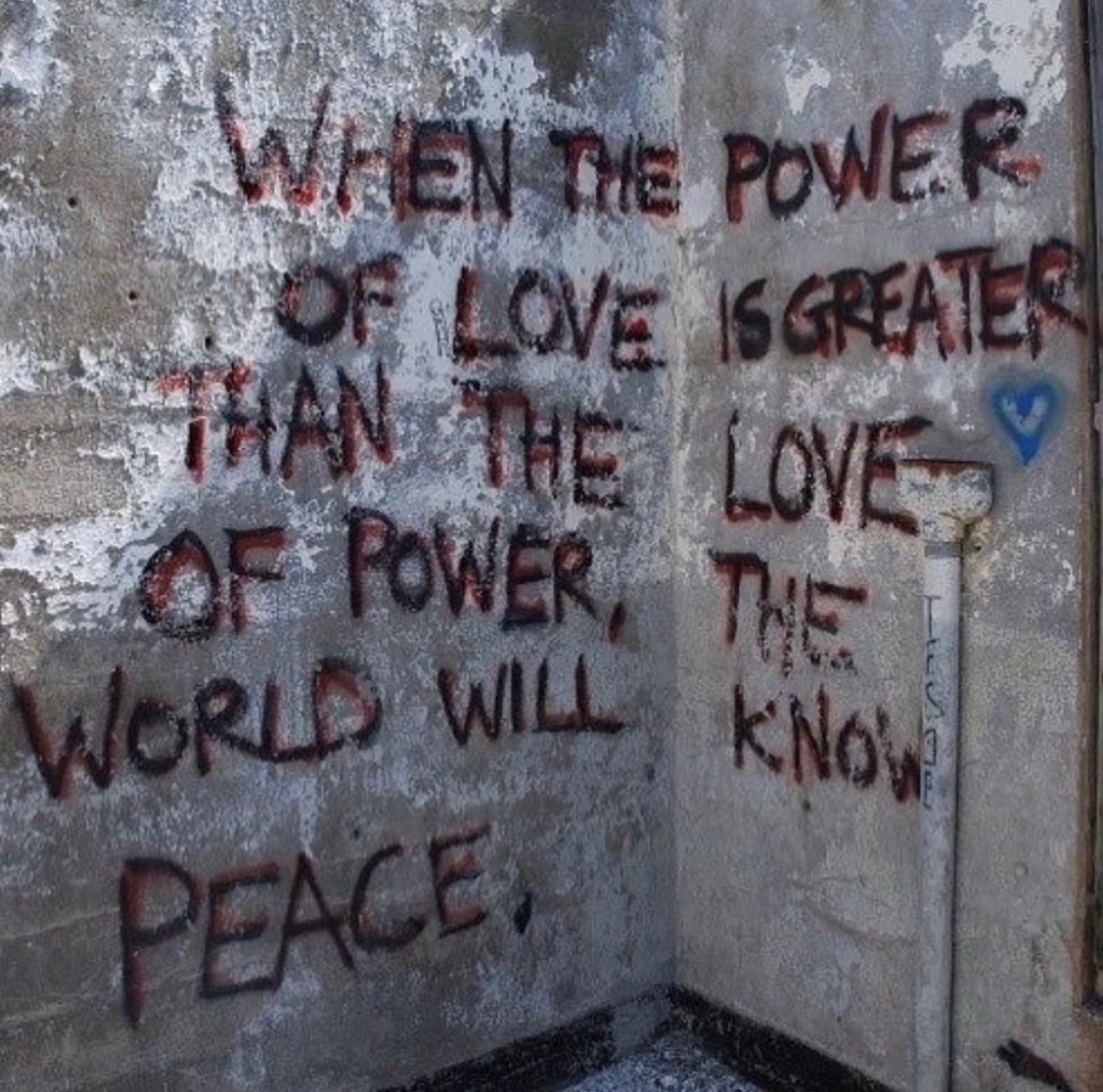 CybersmileHQ's tweet photo. When the power of love is greater than the love of power, the world will know peace. https://t.co/iZIxAJrwUn