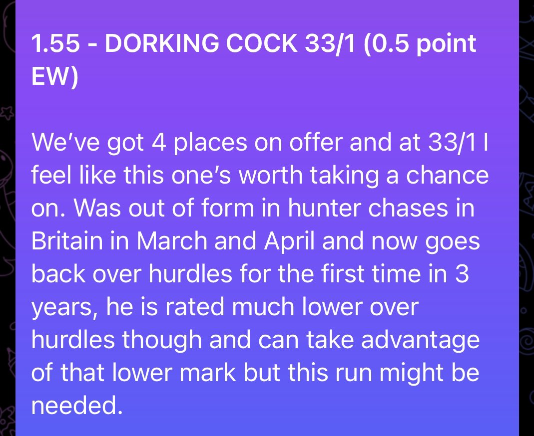 BOOM!!

33/1 cracking ride by J J Slevin and a cracking run by Dorking Cock💥

Join our FREE GROUP - bit.ly/3KxCyrL

#HorseRacingTips #FreeHorseRacingTips #IrishHorseRacingTips #FreeIrishHorseRacingTips #HorseRacing #IrishHorseRacing